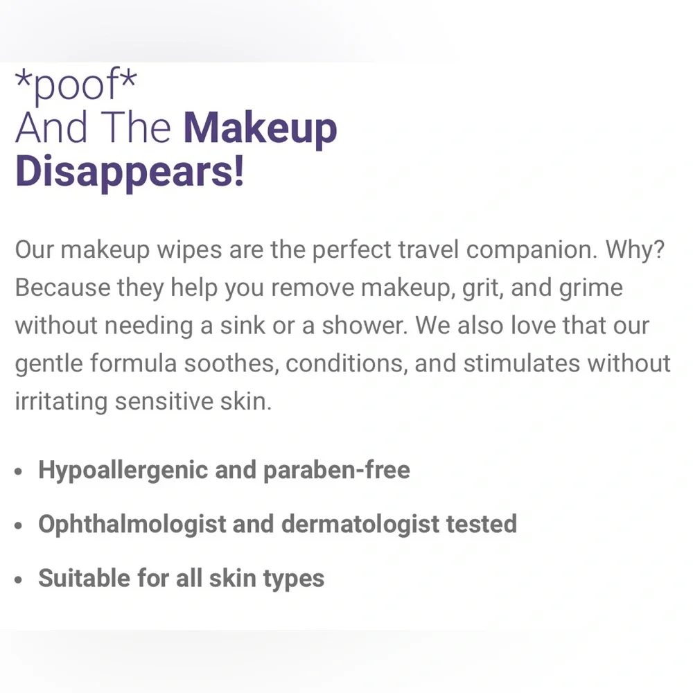 Sei Bella® Makeup Removing Cleansing Wipes